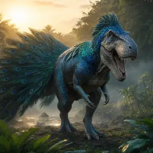 Peacock + Tyrannosaurus rex